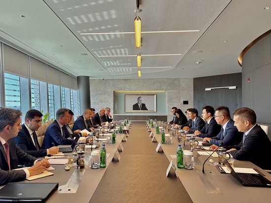 杨天福与阿塞拜疆经济部长米凯尔·贾巴罗夫会谈.jpg